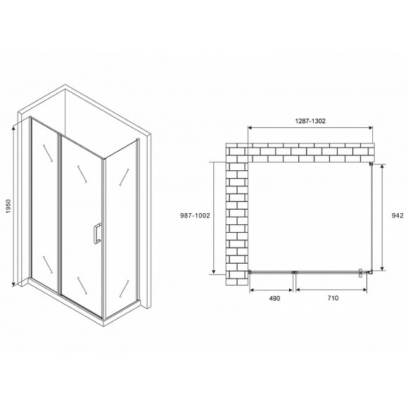 Душевой уголок Abber Sonnenstrand 130х70 AG04130S-S70 профиль Хром стекло прозрачное Душевой уголок Abber Sonnenstrand 130х70 AG04130S-S70 профиль Хром стекло прозрачное