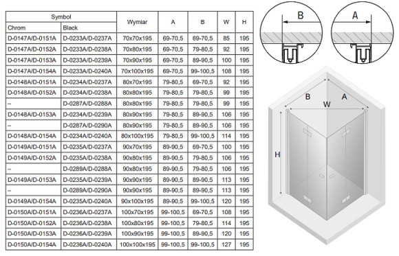 Душевой уголок New Trendy New Soleo Chrome 100x80 D-0150A/D-0152A профиль Хром стекло прозрачное Душевой уголок New Trendy New Soleo Chrome 100x80 D-0150A/D-0152A профиль Хром стекло прозрачное