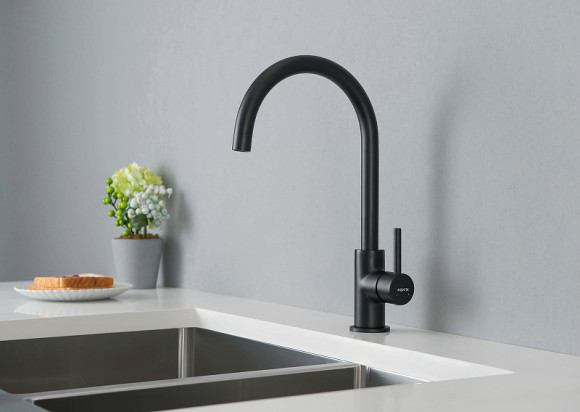 Смеситель для кухни Aquatek Европа AQ1382MB Черный матовый Смеситель для кухни Aquatek Европа AQ1382MB Черный матовый