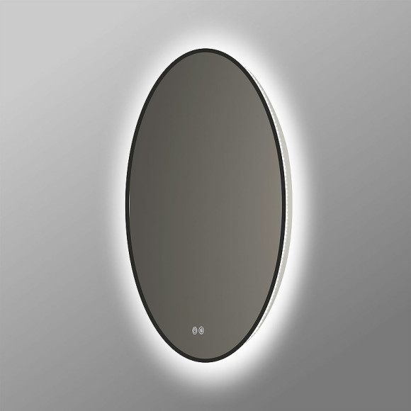 Зеркало Vincea 70 VLM-3DE700B-2 с подсветкой Черное с сенсорным выключателем с подогревом и диммером Зеркало Vincea 70 VLM-3DE700B-2 с подсветкой Черное с сенсорным выключателем с подогревом и диммером