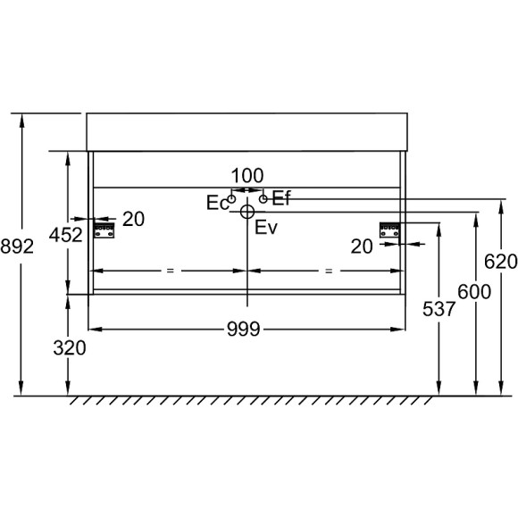 Тумба под раковину Jacob Delafon Vivienne 100 EB1668-E75-E75 подвесная Дуб давос натуральный Тумба под раковину Jacob Delafon Vivienne 100 EB1668-E75-E75 подвесная Дуб давос натуральный