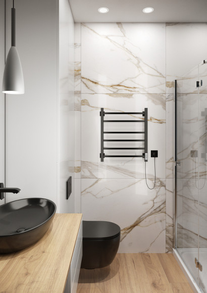 Электрический полотенцесушитель Ника Step-2 60/40 Черный матовый