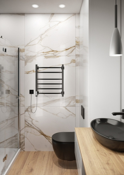 Электрический полотенцесушитель Ника Step-2 60/40 Черный матовый