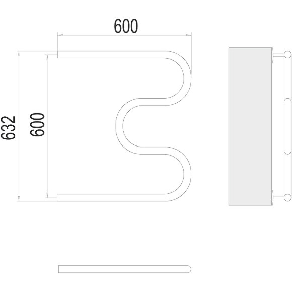 Водяной полотенцесушитель Terminus М-образный (1) БШ 600x600 4620768880957 Хром, боковое подключение, G 1" НР Водяной полотенцесушитель Terminus М-образный (1) БШ 600x600 4620768880957 Хром, боковое подключение, G 1" НР