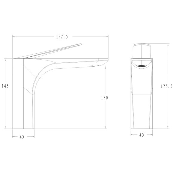 Смеситель для раковины Bronze de Luxe Icon 2040CB Черный матовый