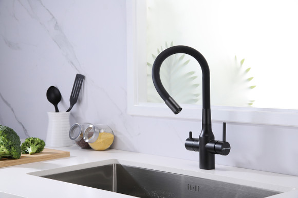 Смеситель для кухни Paulmark Salix Sa213419-418 Черный металлик Смеситель для кухни Paulmark Salix Sa213419-418 Черный металлик
