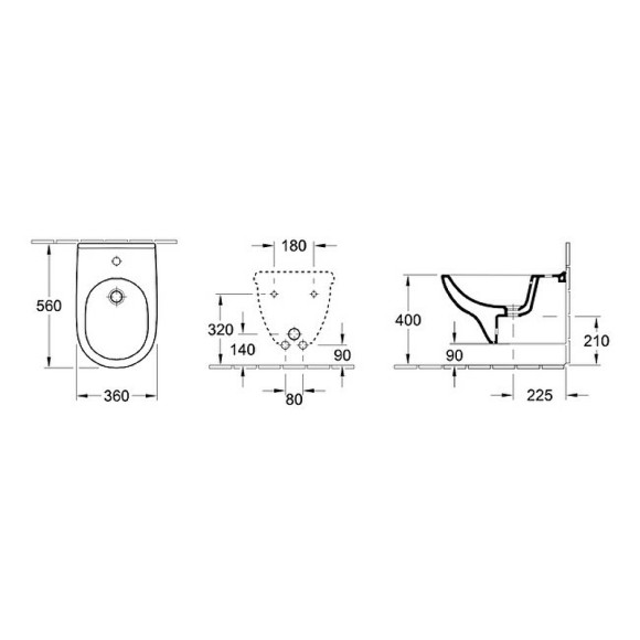Биде Villeroy&Boch O.Novo 54600001 подвесное Альпийский белый Биде Villeroy&Boch O.Novo 54600001 подвесное Альпийский белый