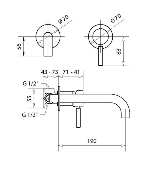 Смеситель для раковины Migliore Fortis 31549 (30457) Черный матовый