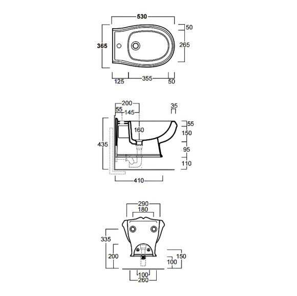 Биде Simas Arcade AR843bi*1 подвесное Белое