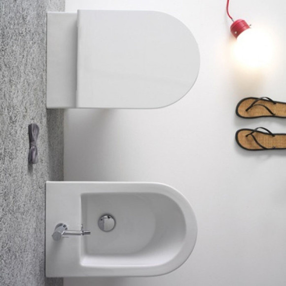 Биде Globo Forty3 FOS09.BI*1 подвесное Белое Биде Globo Forty3 FOS09.BI*1 подвесное Белое