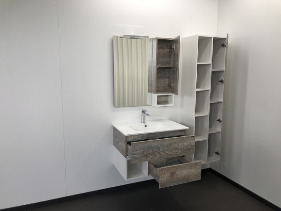 Зеркальный шкаф Comforty Турин 75 00004144198 Дуб бежевый Зеркальный шкаф Comforty Турин 75 00004144198 Дуб бежевый