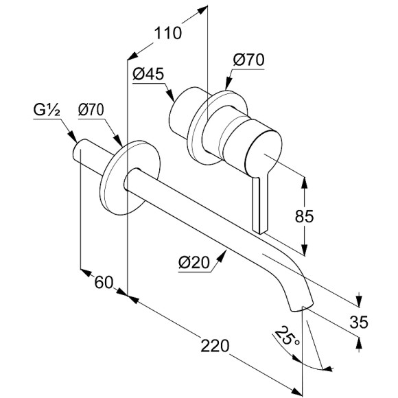 Смеситель для раковины Kludi Nova Fonte Pura 202450515 Хром