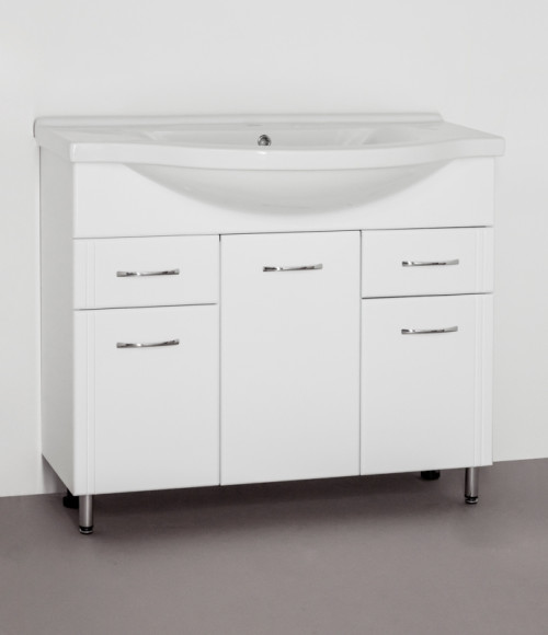 Тумба под раковину Style Line Эко Стандарт 26 Эльбрус 100 Белый глянец Тумба под раковину Style Line Эко Стандарт 26 Эльбрус 100 Белый глянец