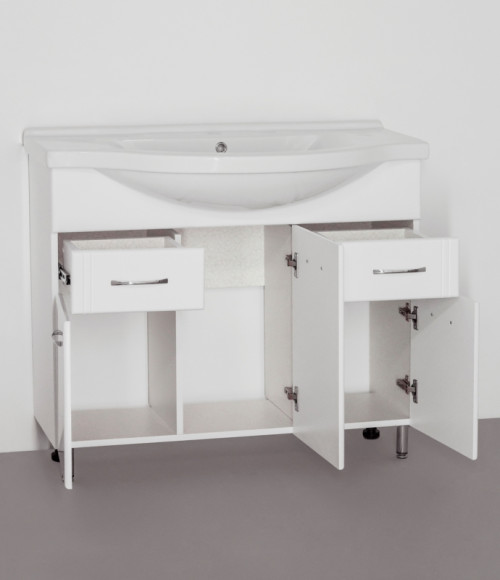 Тумба под раковину Style Line Эко Стандарт 26 Эльбрус 100 Белый глянец Тумба под раковину Style Line Эко Стандарт 26 Эльбрус 100 Белый глянец