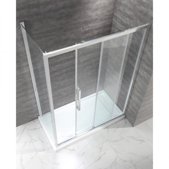 Душевой уголок Cezares Lux Soft AH-1 120x200 профиль Хром стекло прозрачное