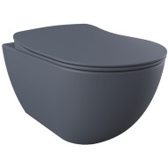 Унитаз Creavit Free FE322-11AM00E-0000 подвесной Антрацит без сиденья Унитаз Creavit Free FE322-11AM00E-0000 подвесной Антрацит без сиденья