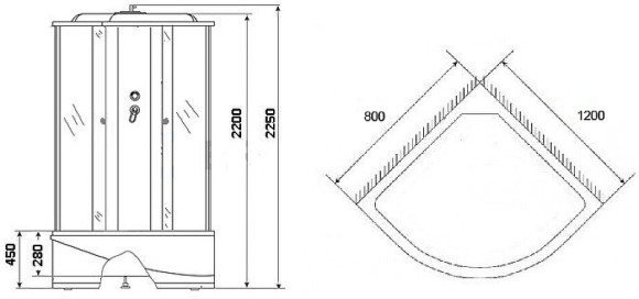 Душевая кабина Niagara Classic 120х80 NG-3320-14L с гидромассажем Душевая кабина Niagara Classic 120х80 NG-3320-14L с гидромассажем