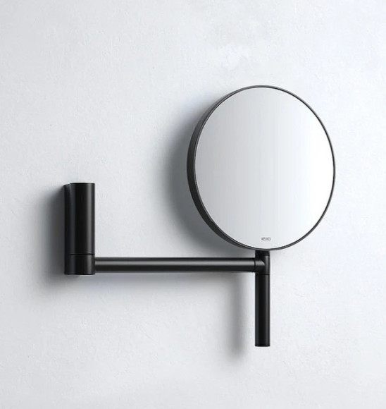 Косметическое зеркало Keuco Plan 17649370002 Черное матовое Косметическое зеркало Keuco Plan 17649370002 Черное матовое