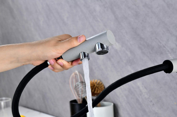 Смеситель для кухни Paulmark Serpentine Se213222-GRS Серый дым Смеситель для кухни Paulmark Serpentine Se213222-GRS Серый дым