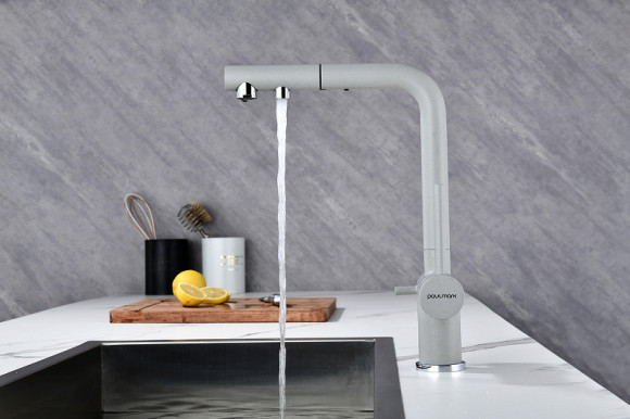 Смеситель для кухни Paulmark Serpentine Se213222-GRS Серый дым Смеситель для кухни Paulmark Serpentine Se213222-GRS Серый дым