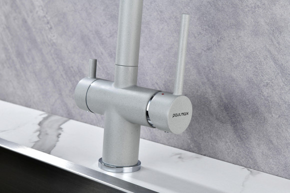 Смеситель для кухни Paulmark Serpentine Se213222-GRS Серый дым Смеситель для кухни Paulmark Serpentine Se213222-GRS Серый дым