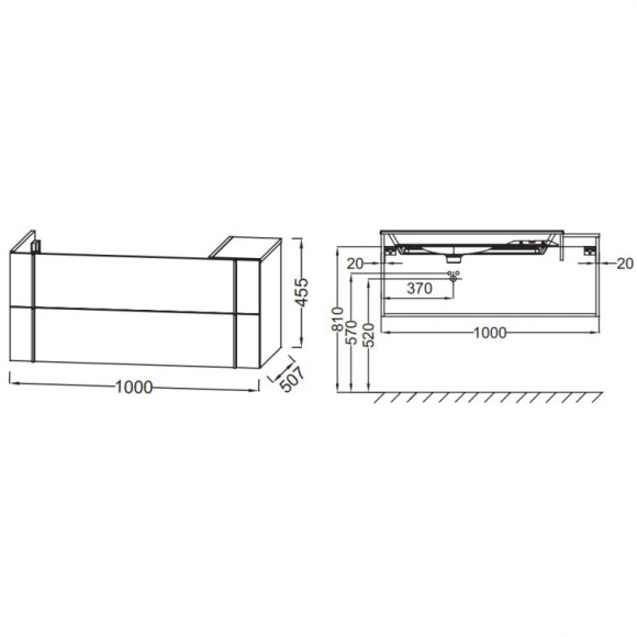 Тумба под раковину Jacob Delafon Nouvelle Vague 100 EB3031-E73 подвесная Фактурный дуб