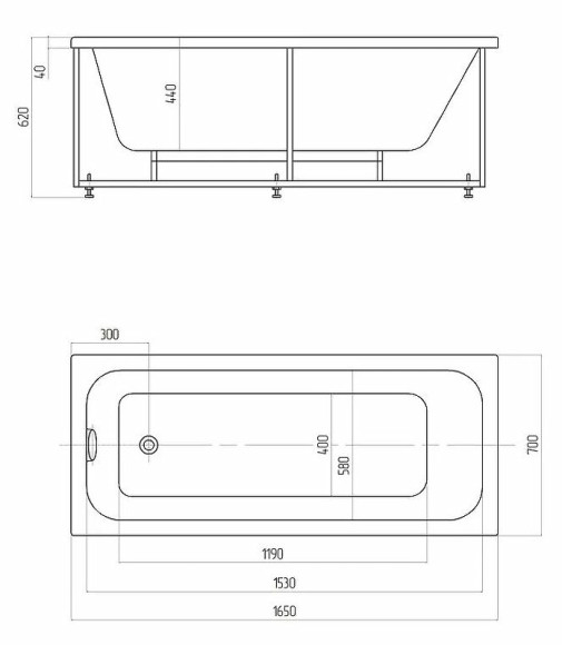 Акриловая ванна Aquatek Eco-friendly Мия 165x70 MIY165-0000001 без панелей, каркаса и слив-перелива Акриловая ванна Aquatek Eco-friendly Мия 165x70 MIY165-0000001 без панелей, каркаса и слив-перелива