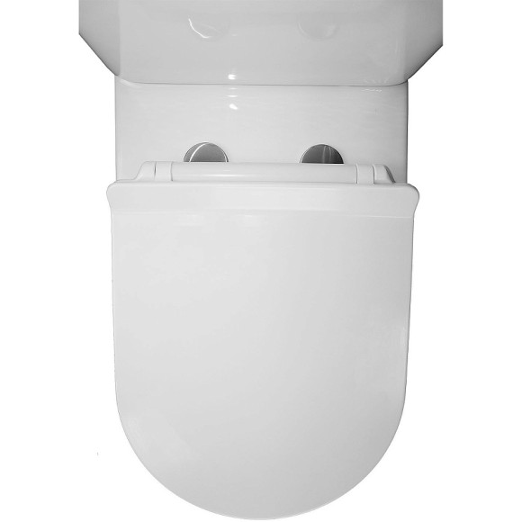 Унитаз компакт Azario Fretta Round AZ-1217+AZ-1216 с бачком и сиденьем Микролифт