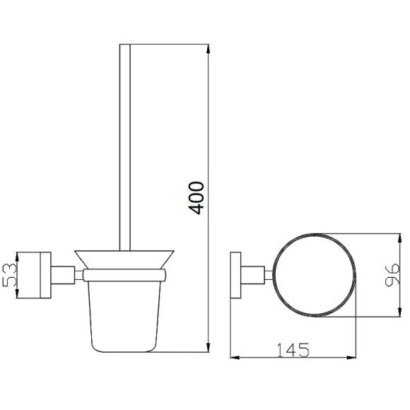 Ершик для унитаза Rav Slezak Colorado COA0500MGL Серый металлик глянцевый Ершик для унитаза Rav Slezak Colorado COA0500MGL Серый металлик глянцевый
