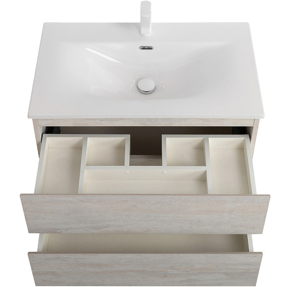 Тумба под раковину Cezares Molveno 90 MOLVENO-90-2C-SO-LB подвесная Legno Bianco