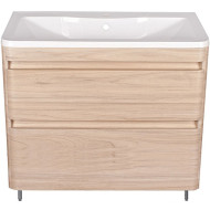 Тумба под раковину Style Line Атлантика 100 Люкс Plus ЛС-00000682 Ясень перламутр