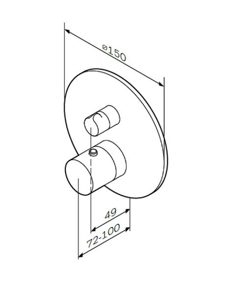 Смеситель для душа AM.PM Like F8075600 с термостатом Хром