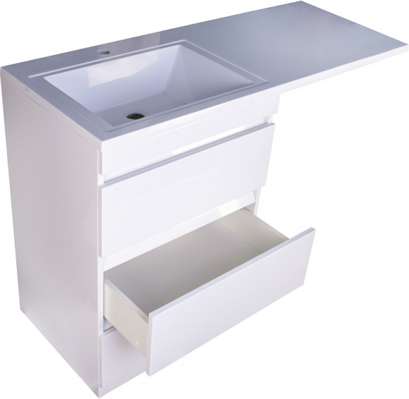 Тумба под раковину Style Line Даллас 120 Люкс Plus СС-00002272 3 ящика Белая Тумба под раковину Style Line Даллас 120 Люкс Plus СС-00002272 3 ящика Белая