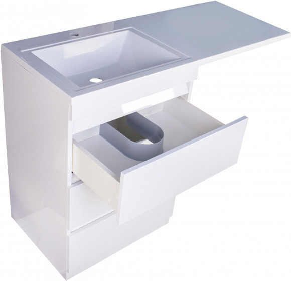 Тумба под раковину Style Line Даллас 120 Люкс Plus СС-00002272 3 ящика Белая Тумба под раковину Style Line Даллас 120 Люкс Plus СС-00002272 3 ящика Белая
