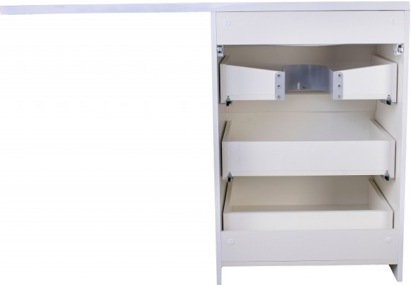 Тумба под раковину Style Line Даллас 120 Люкс Plus СС-00002272 3 ящика Белая Тумба под раковину Style Line Даллас 120 Люкс Plus СС-00002272 3 ящика Белая