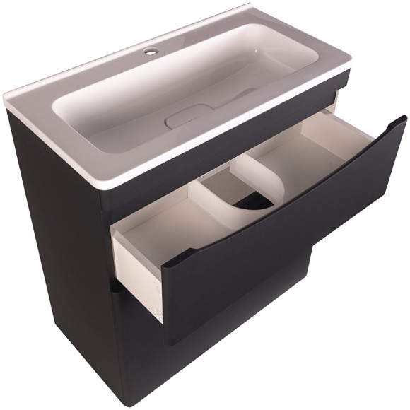 Тумба под раковину Style Line Бергамо 70 СС-00002311 Черная антискрейч Тумба под раковину Style Line Бергамо 70 СС-00002311 Черная антискрейч