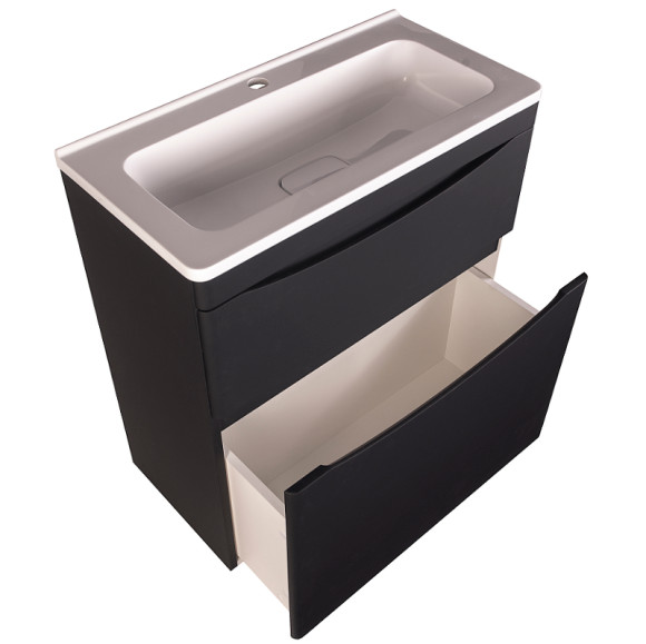 Тумба под раковину Style Line Бергамо 70 СС-00002311 Черная антискрейч Тумба под раковину Style Line Бергамо 70 СС-00002311 Черная антискрейч