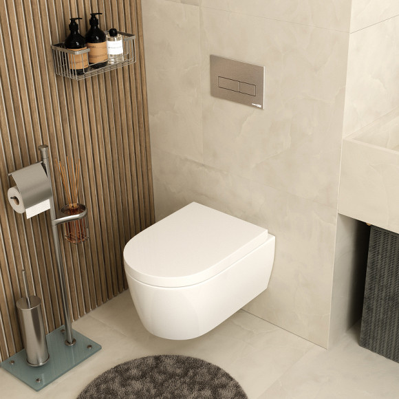 Инсталляция WasserKRAFT Aller 10TLT.010.ME.BN03 для унитаза с клавишей смыва Никель Инсталляция WasserKRAFT Aller 10TLT.010.ME.BN03 для унитаза с клавишей смыва Никель