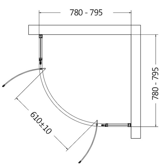 Душевой уголок AQUAme 80x80 AQM7101-2-8 профиль Черный матовый стекло прозрачное Душевой уголок AQUAme 80x80 AQM7101-2-8 профиль Черный матовый стекло прозрачное
