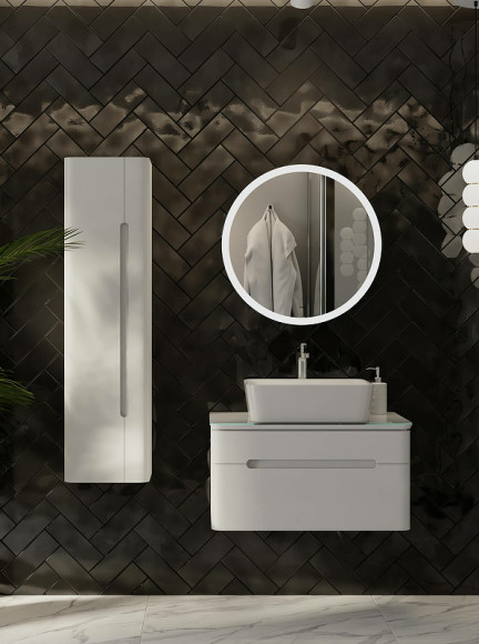 Зеркало Jorno Shine 65 Shi.02.65/W с подсветкой с сенсорным выключателем