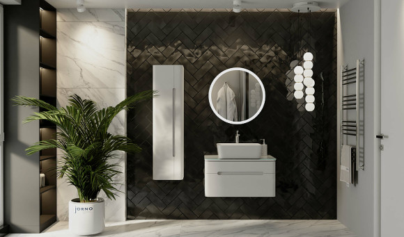 Зеркало Jorno Shine 65 Shi.02.65/W с подсветкой с сенсорным выключателем