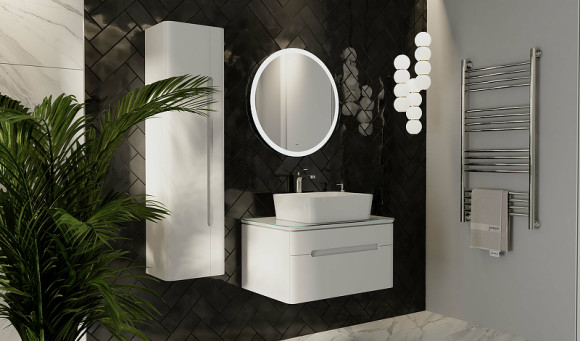 Зеркало Jorno Shine 65 Shi.02.65/W с подсветкой с сенсорным выключателем