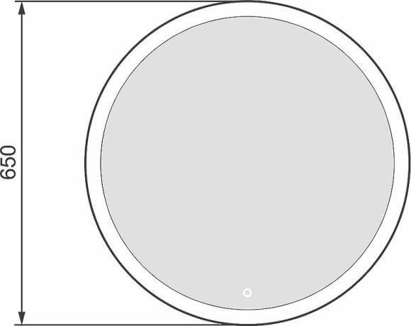 Зеркало Jorno Shine 65 Shi.02.65/W с подсветкой с сенсорным выключателем
