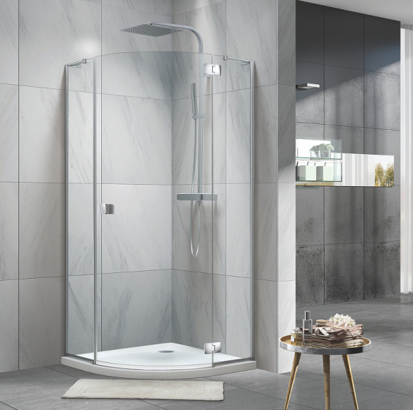 Душевой уголок Koller Pool Neon 90X90 N90RС профиль Хром стекло прозрачное