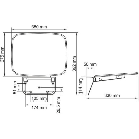 Сиденье для душа WasserKRAFT SS402 Черное