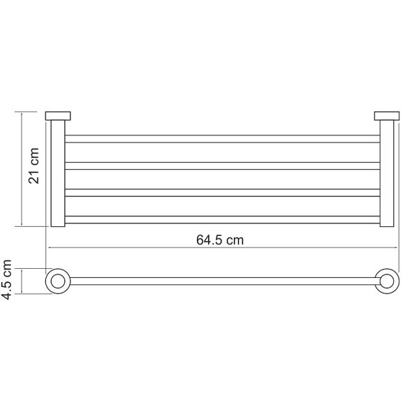 Полка для полотенец WasserKRAFT Donau K-9411 Хром Полка для полотенец WasserKRAFT Donau K-9411 Хром