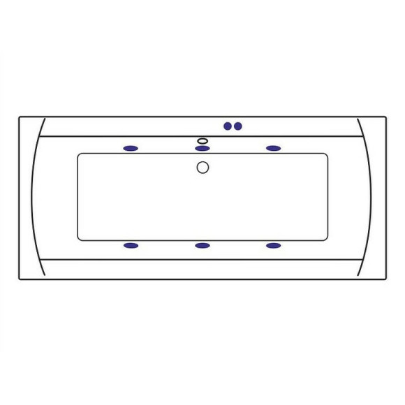 Акриловая ванна Excellent Aquaria Lux 180x80 WAEX.AQU18.SOFT.GL с гидромассажем