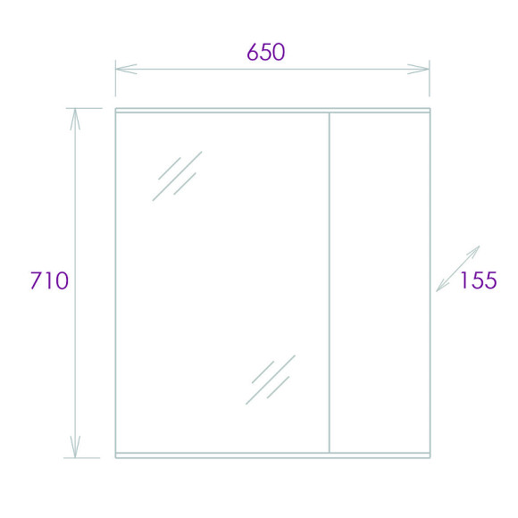 Зеркало со шкафом Onika Марбл 65.00 У 206545 Мрамор Камень бетонный