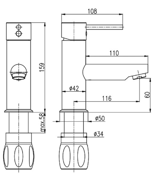 Смеситель для раковины Rav Slezak Seina SE927.5KZ Золото