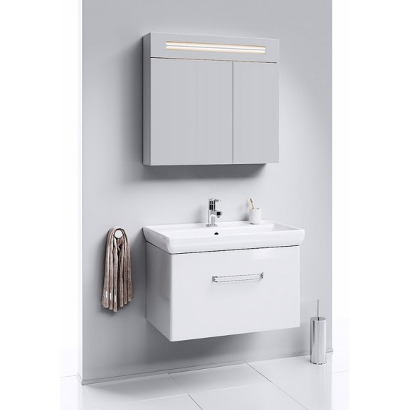 Зеркальный шкаф Aqwella Нео 80 Neo.04.08 с подсветкой Белый Зеркальный шкаф Aqwella Нео 80 Neo.04.08 с подсветкой Белый